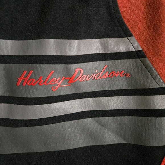 Harley Davidson Performance Stretch Activewear Hoodie Thumb Holes Logo Size M - Picture 6 of 11